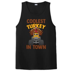 Monster Truck Funny Coolest Turkey In Town Thanksgiving Gift PosiCharge Competitor Tank