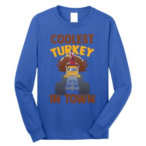 Monster Truck Funny Coolest Turkey In Town Thanksgiving Gift Long Sleeve Shirt