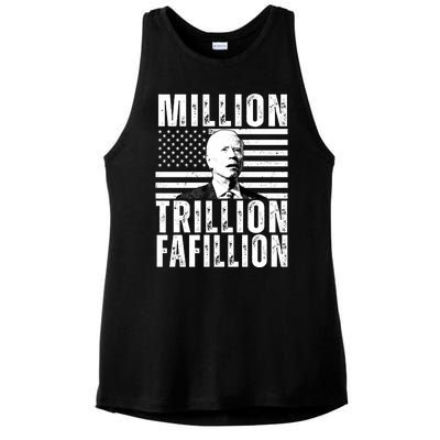 Million Trillion Fafillion Confused Biden Funny Ladies PosiCharge Tri-Blend Wicking Tank