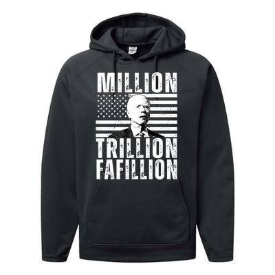 Million Trillion Fafillion Confused Biden Funny Performance Fleece Hoodie