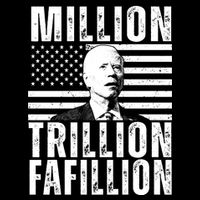 Million Trillion Fafillion Confused Biden Funny 7-Panel Snapback Hat