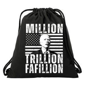 Million Trillion Fafillion Confused Biden Funny Drawstring Bag