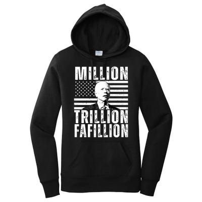 Million Trillion Fafillion Confused Biden Funny Women's Pullover Hoodie