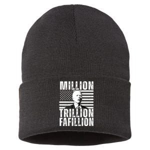 Million Trillion Fafillion Confused Biden Funny Sustainable Knit Beanie