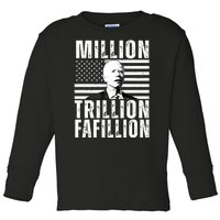 Million Trillion Fafillion Confused Biden Funny Toddler Long Sleeve Shirt