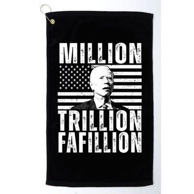 Million Trillion Fafillion Confused Biden Funny Golf Towel