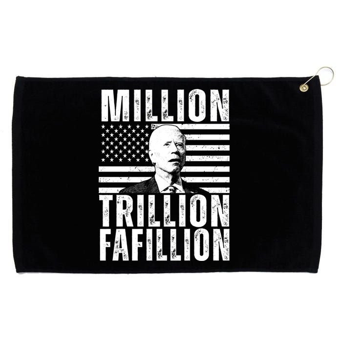 Million Trillion Fafillion Confused Biden Funny Grommeted Golf Towel