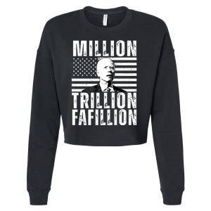 Million Trillion Fafillion Confused Biden Funny Cropped Pullover Crew