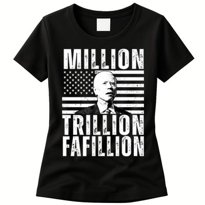 Million Trillion Fafillion Confused Biden Funny Women's T-Shirt