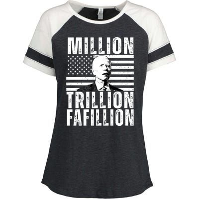 Million Trillion Fafillion Confused Biden Funny Enza Ladies Jersey Colorblock Tee