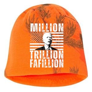 Million Trillion Fafillion Confused Biden Funny Kati - Camo Knit Beanie