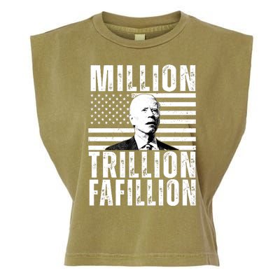 Million Trillion Fafillion Confused Biden Funny Garment-Dyed Women's Muscle Tee