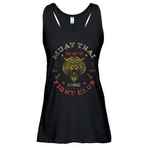 Muay Thai Fighter Twin Tiger Art Of 8 Limbs Ladies Essential Flowy Tank