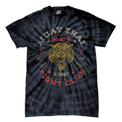 Muay Thai Fighter Twin Tiger Art Of 8 Limbs Tie-Dye T-Shirt