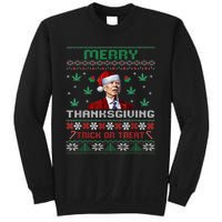 Merry Thanksgiving Funny Joe Biden Christmas Ugly Sweater Sweatshirt