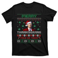 Merry Thanksgiving Funny Joe Biden Christmas Ugly Sweater T-Shirt