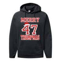 Merry Trumpmas Funny Santa Trump 47th President Christmas Performance Fleece Hoodie