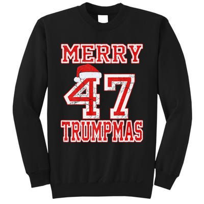 Merry Trumpmas Funny Santa Trump 47th President Christmas Sweatshirt