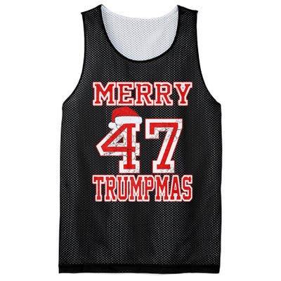 Merry Trumpmas Funny Santa Trump 47th President Christmas Mesh Reversible Basketball Jersey Tank