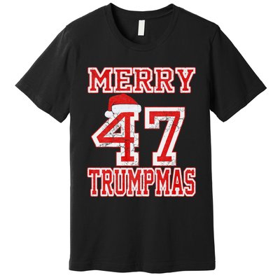 Merry Trumpmas Funny Santa Trump 47th President Christmas Premium T-Shirt