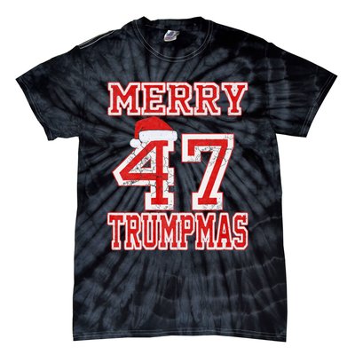 Merry Trumpmas Funny Santa Trump 47th President Christmas Tie-Dye T-Shirt