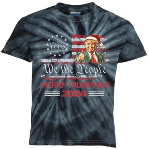 Merry Trumpmas Funny Santa Claus Trump President Christmas Kids Tie-Dye T-Shirt