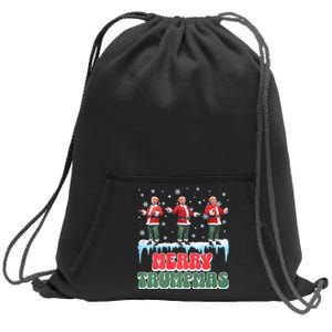 Merry Trumpmas Funny Santa Claus Trump President Christmas Sweatshirt Cinch Pack Bag