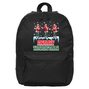 Merry Trumpmas Funny Santa Claus Trump President Christmas 16 in Basic Backpack