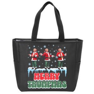 Merry Trumpmas Funny Santa Claus Trump President Christmas Zip Tote Bag