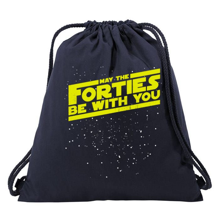 May The Forties Be With You Drawstring Bag