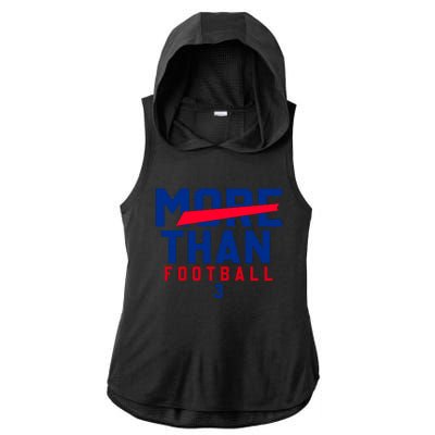 More Than Football 513 Stand With Buffalo Love For 3 Pray For Damar Ladies PosiCharge Tri-Blend Wicking Draft Hoodie Tank