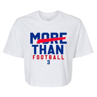 More Than Football 513 Stand With Buffalo Love For 3 Pray For Damar Bella+Canvas Jersey Crop Tee