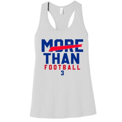 More Than Football 513 Stand With Buffalo Love For 3 Pray For Damar Women's Racerback Tank