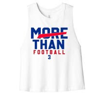 More Than Football 513 Stand With Buffalo Love For 3 Pray For Damar Women's Racerback Cropped Tank