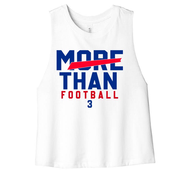 More Than Football 513 Stand With Buffalo Love For 3 Pray For Damar Women's Racerback Cropped Tank