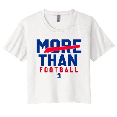 More Than Football 513 Stand With Buffalo Love For 3 Pray For Damar Women's Crop Top Tee