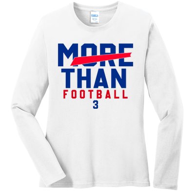 More Than Football 513 Stand With Buffalo Love For 3 Pray For Damar Ladies Long Sleeve Shirt