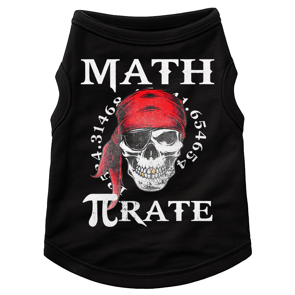 Math Teacher Funny Quote Pirate Gift Doggie Tank
