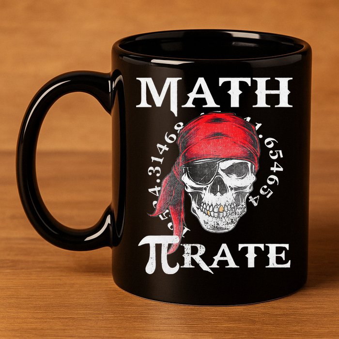 Math Teacher Funny Quote Pirate Gift 11oz C Handle Ceramic Mug