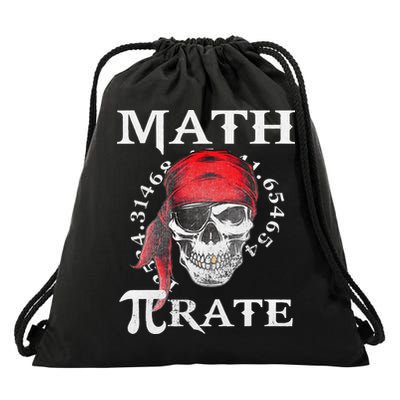 Math Teacher Funny Quote Pirate Gift Drawstring Bag