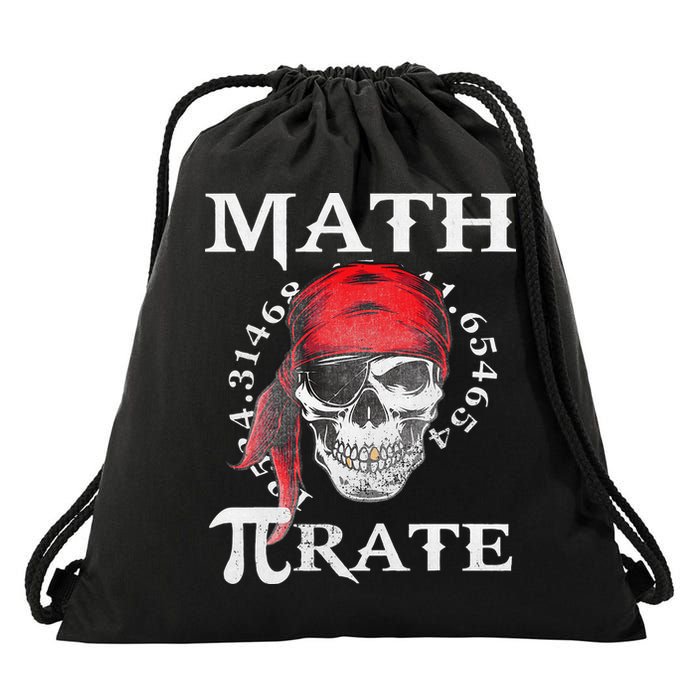 Math Teacher Funny Quote Pirate Gift Drawstring Bag