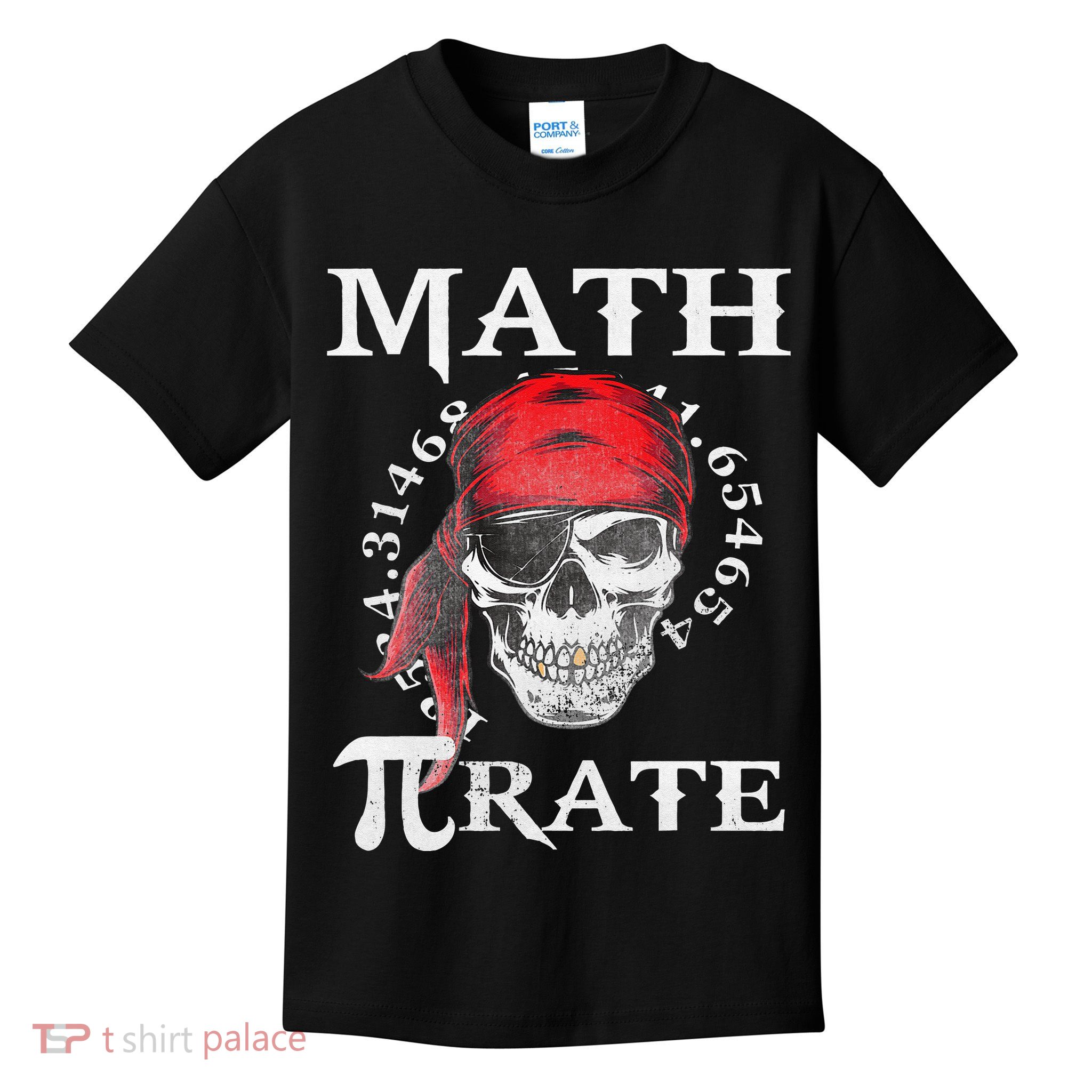Math Teacher Funny Quote Pirate Gift Kids T-Shirt