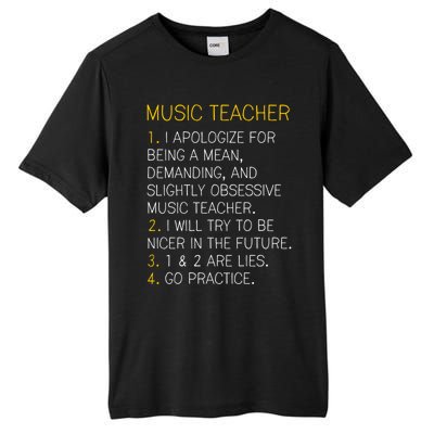 Music Teacher Funny Gift Funny Gift Go Practice Gift Tall Fusion ChromaSoft Performance T-Shirt