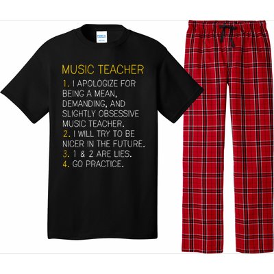 Music Teacher Funny Gift Funny Gift Go Practice Gift Pajama Set