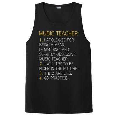 Music Teacher Funny Gift Funny Gift Go Practice Gift PosiCharge Competitor Tank