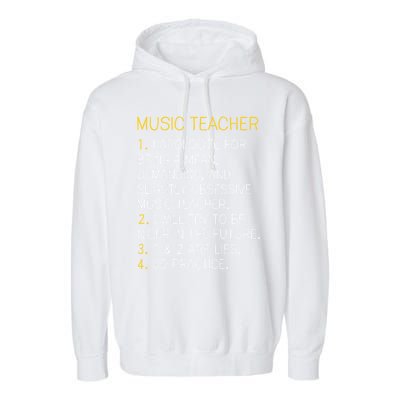 Music Teacher Funny Gift Funny Gift Go Practice Gift Garment-Dyed Fleece Hoodie