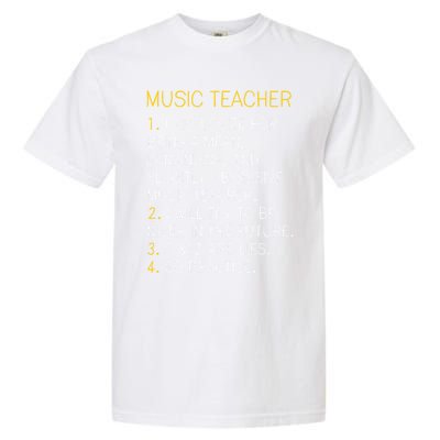 Music Teacher Funny Gift Funny Gift Go Practice Gift Garment-Dyed Heavyweight T-Shirt