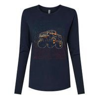 Monster Truck Fors Monster Truck Vintage Retro Womens Cotton Relaxed Long Sleeve T-Shirt