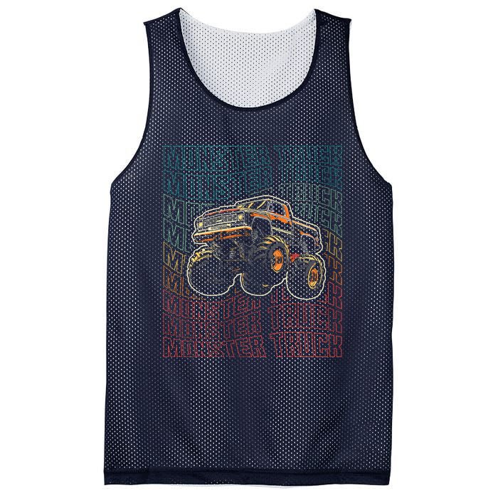 Monster Truck Fors Monster Truck Vintage Retro Mesh Reversible Basketball Jersey Tank