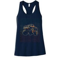 Monster Truck Fors Monster Truck Vintage Retro Women's Racerback Tank